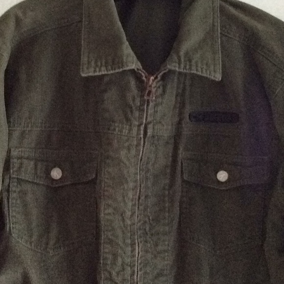 Calvin Klein army green xl corduroy jacket - Picture 2 of 4